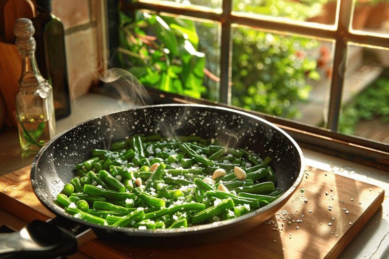 Comment cuisiner les haricots verts croquants à la poêle ?